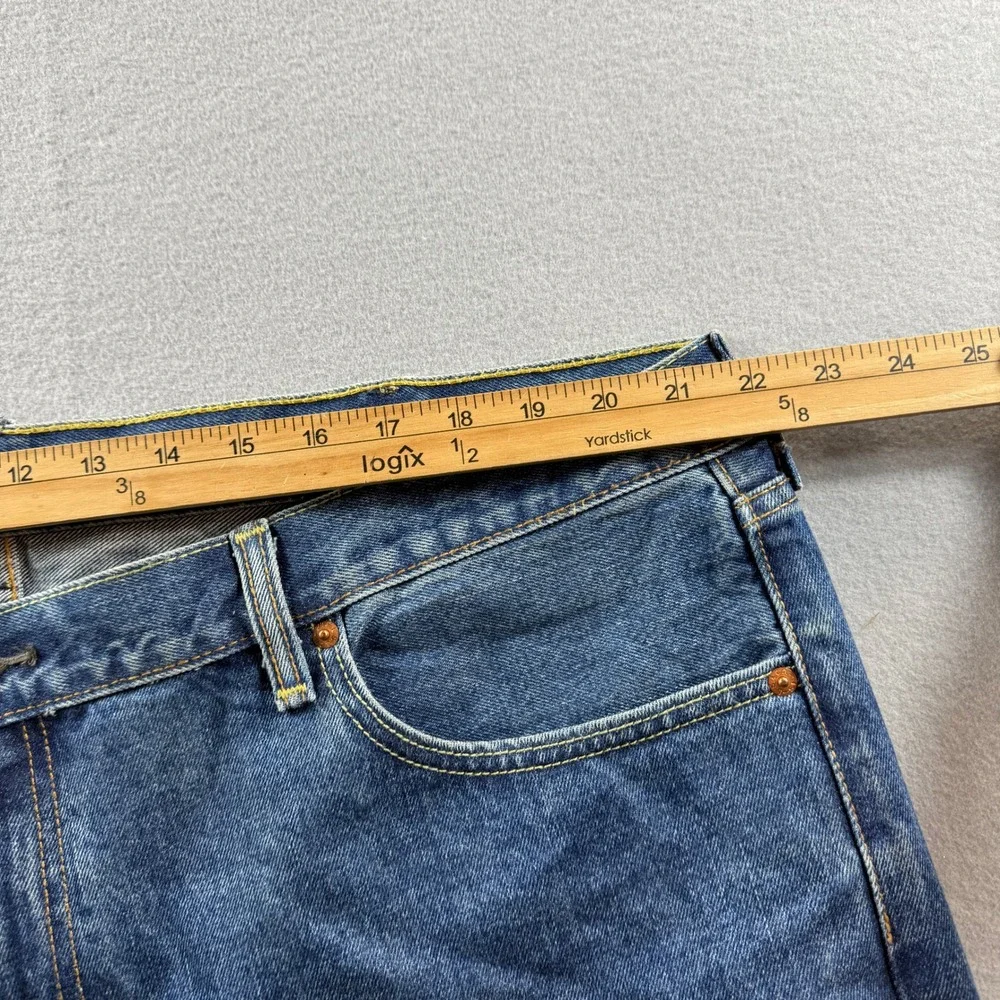 Levi's 505 Jeans Mens 44x30 Blue Regular Fit Straight Leg Denim